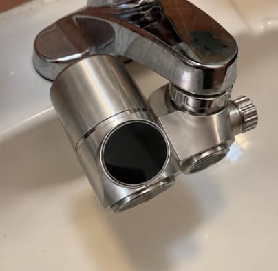 Customer photo review of PureGlow — The UV Faucet Filter for Clearer Skin