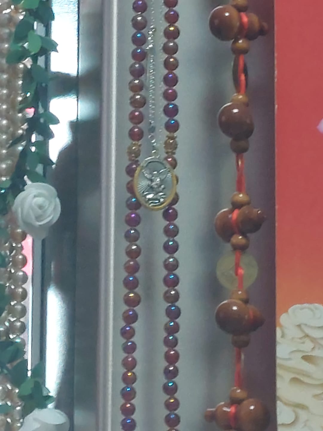 Customer photo review of Christianartworkshop Two Tone Sword & Oval Shield St. Michael Pendant Necklace