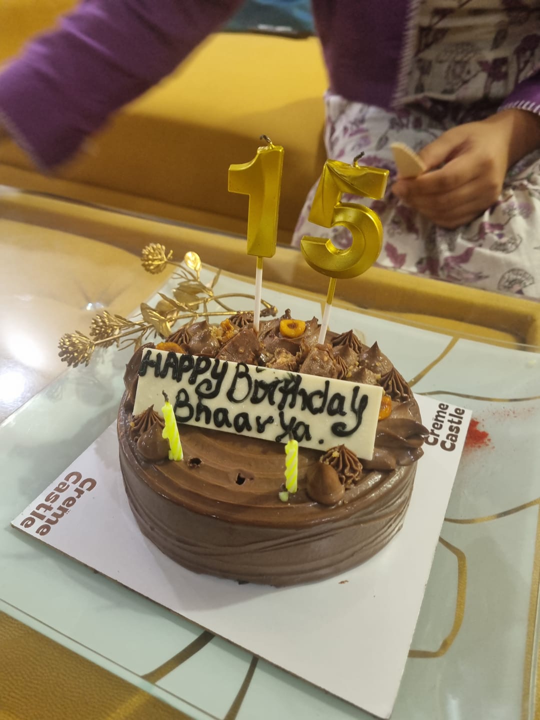 Customer photo review of Ferrero Rocher Chocolate Cake