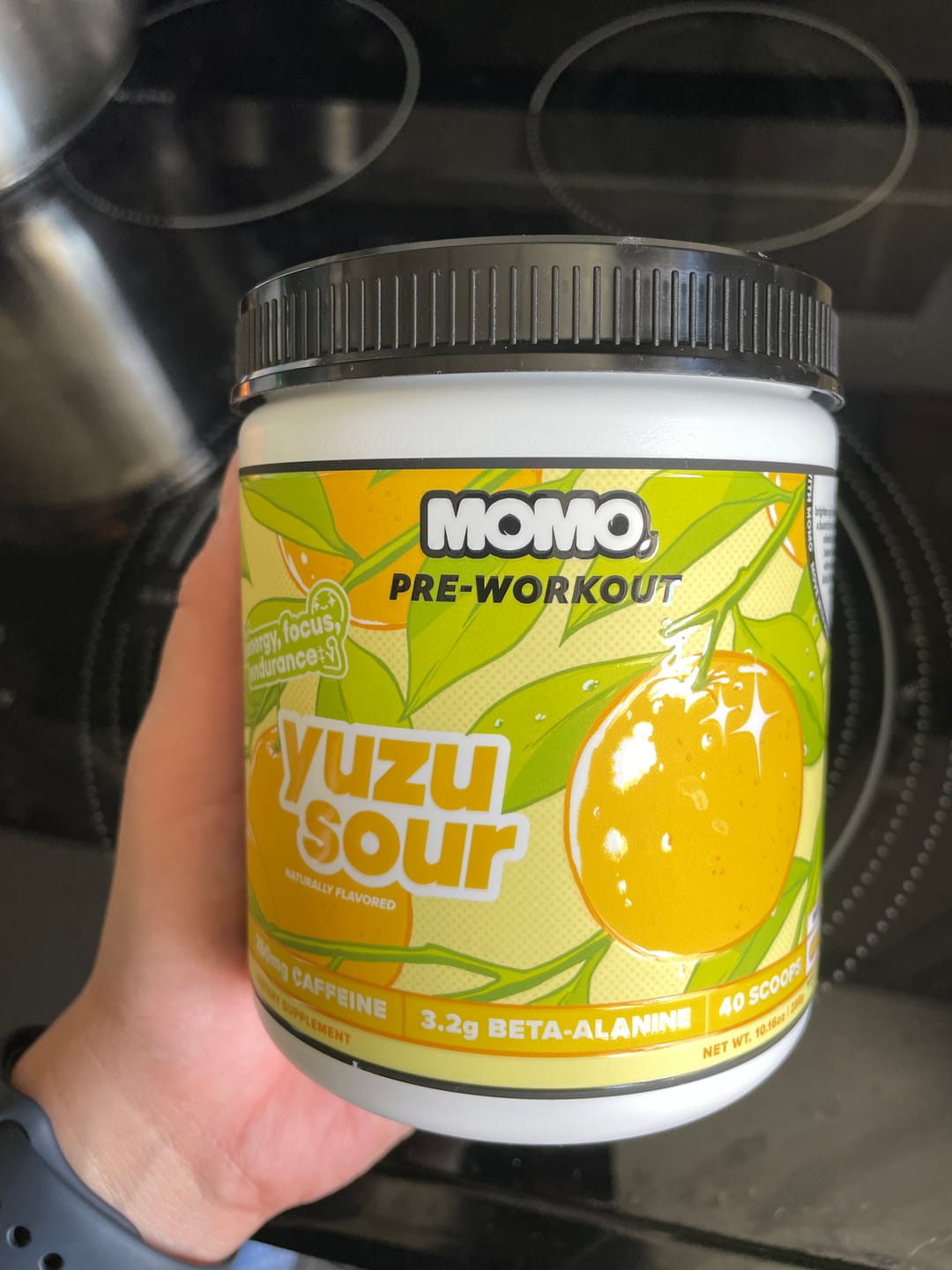 Customer photo review of MOMO® Pre-Workout | Yuzu Sour | 40 Scoops
