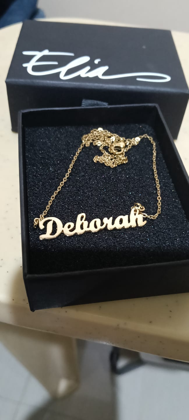 Customer photo review of Script-MT Name Necklace