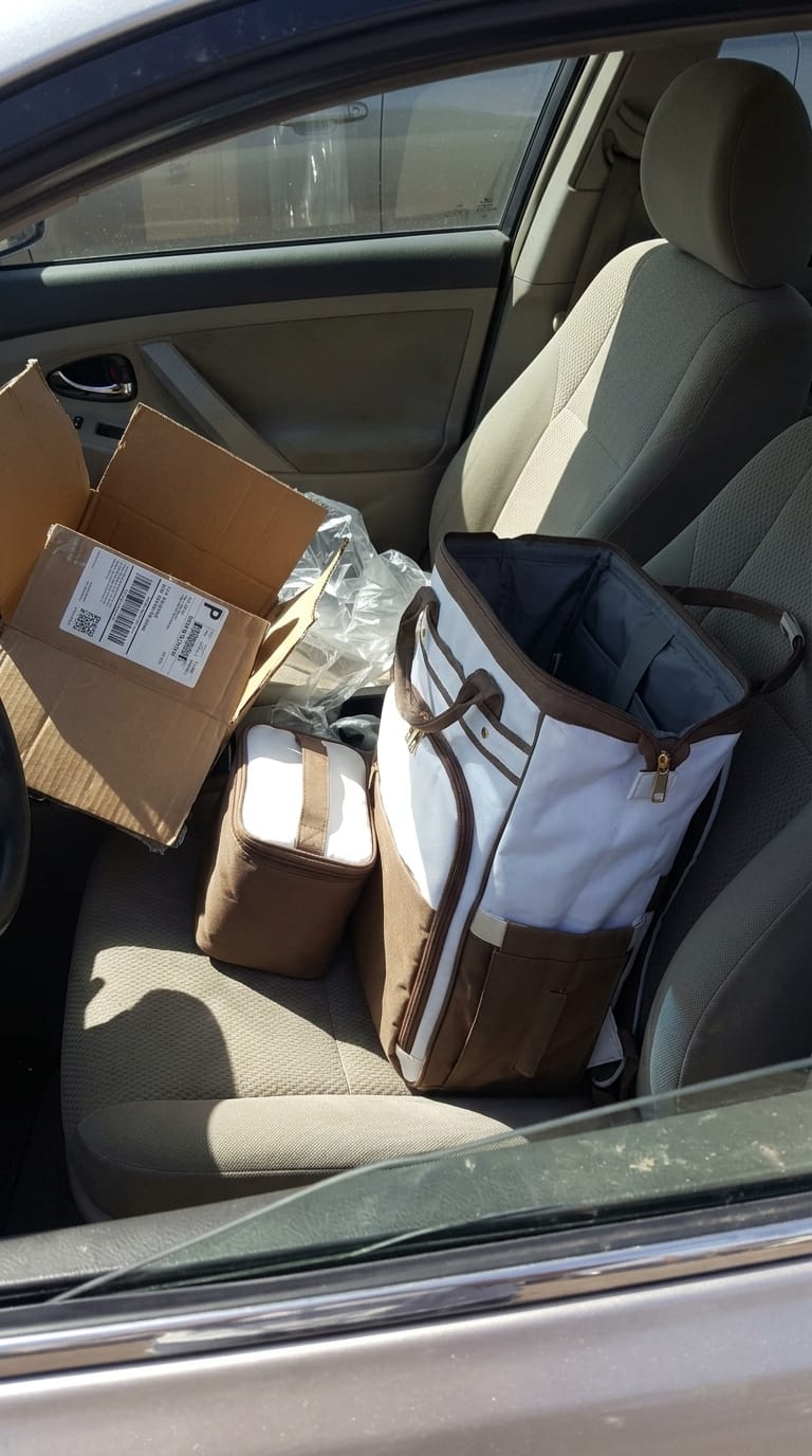 Customer photo review of 4-in-1 Backpack with Lunch Bag