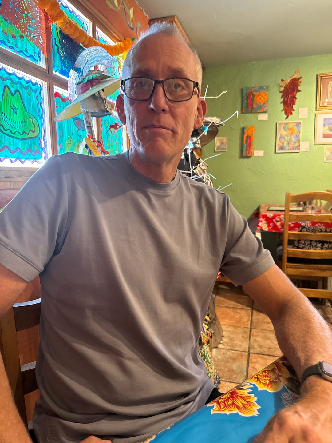 Customer photo review of Mock Neck T-Shirt