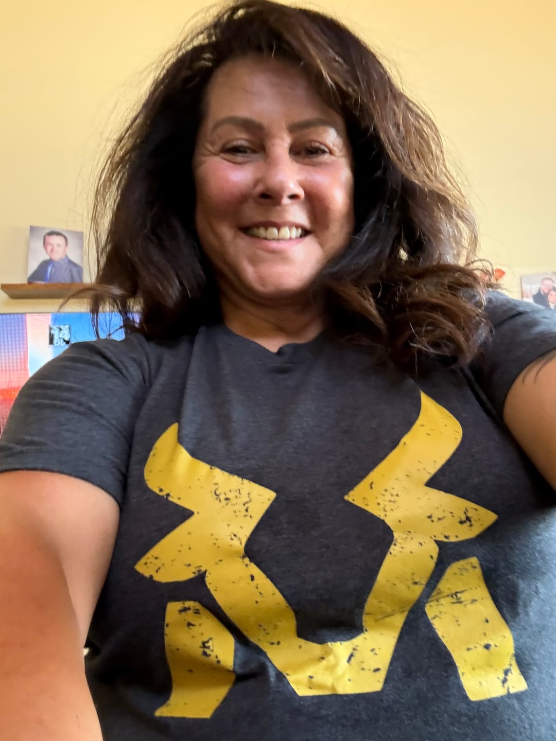 Customer photo review of McBee Farms Distressed Brand T-Shirt