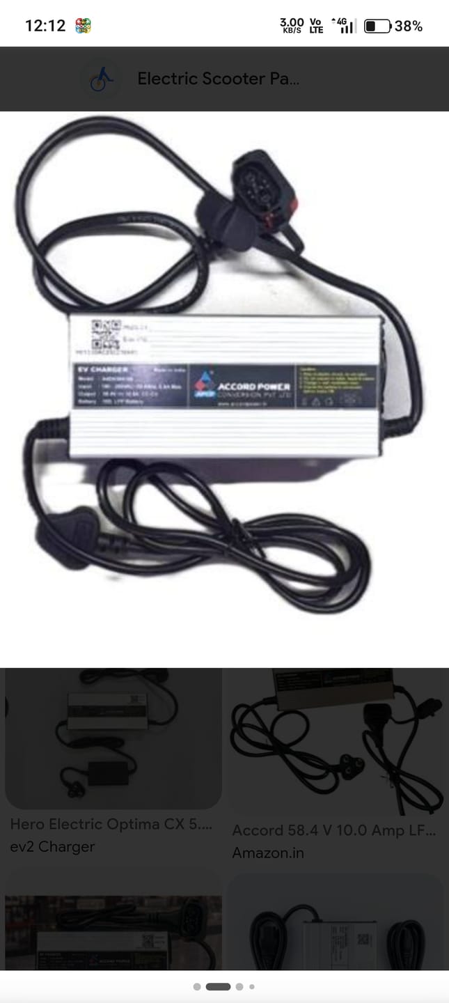 Customer photo review of Hero Electric Optima CX 5.0 - 58.4V 10A Lithium Battery Charger (CAN Protocol) (Phase 2)