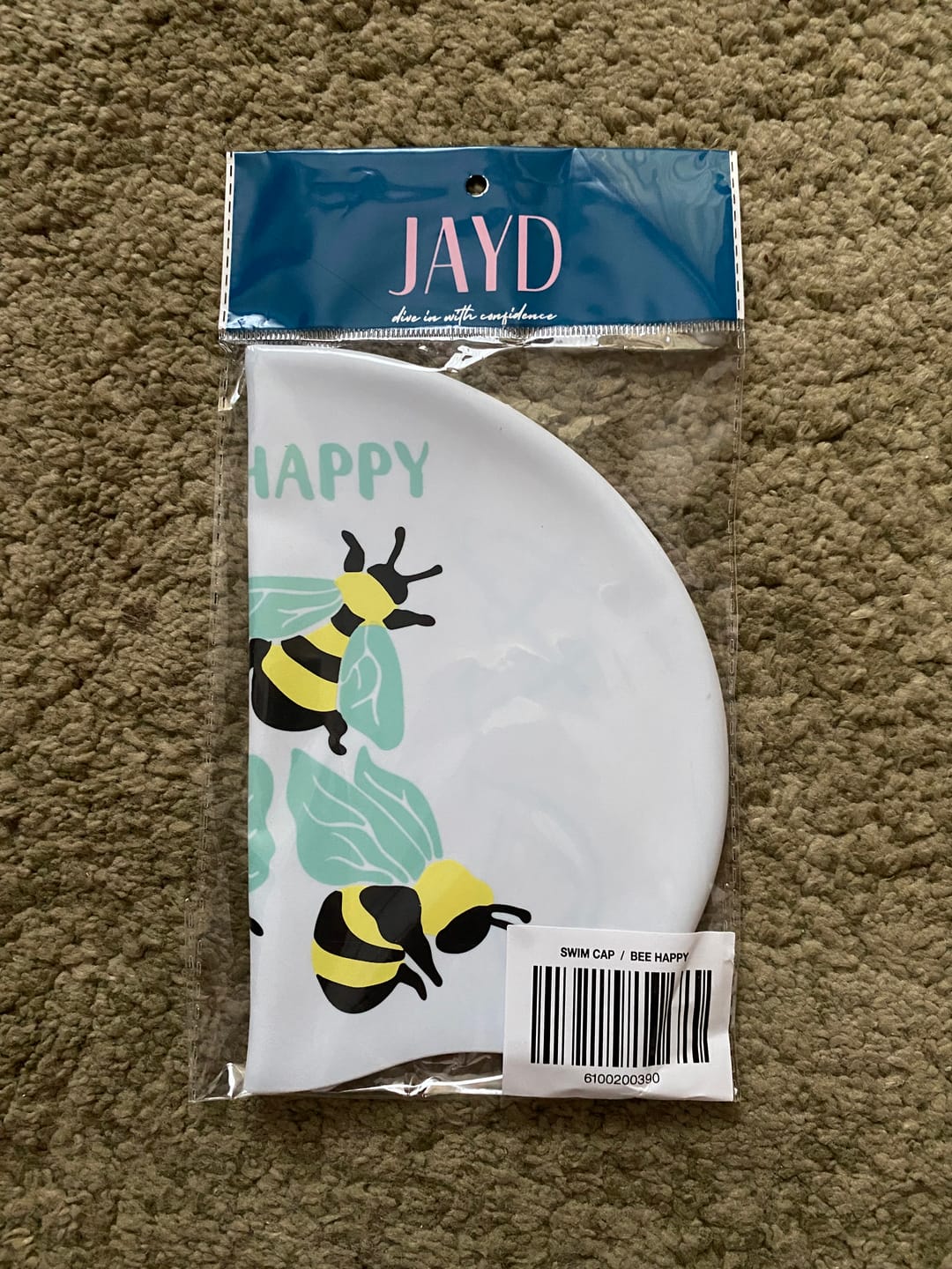 Customer photo review of JAYD Swim Cap - Bee Happy