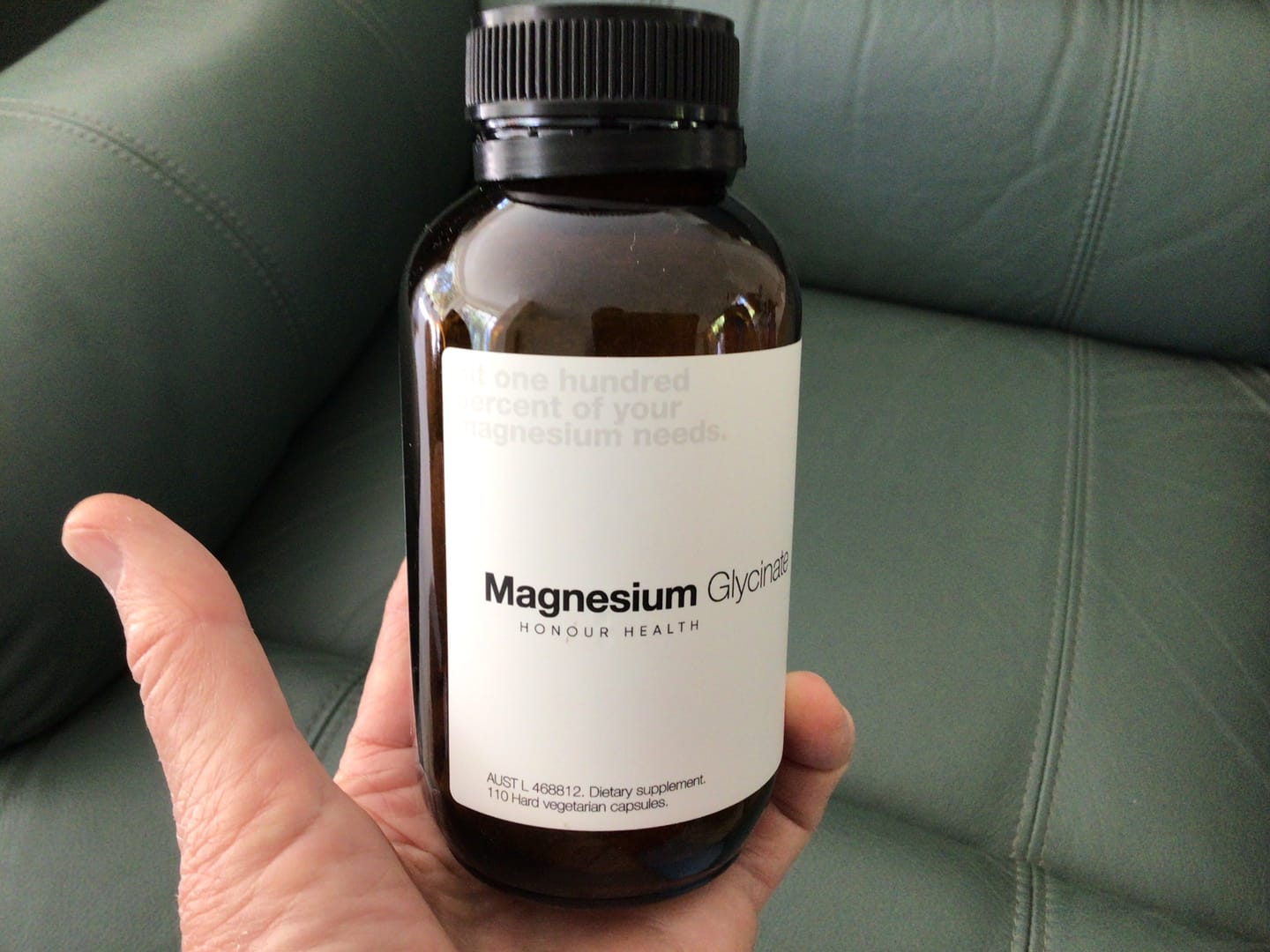 Customer photo review of Magnesium Glycinate (Pure & Unbuffered) - 110 Capsules
