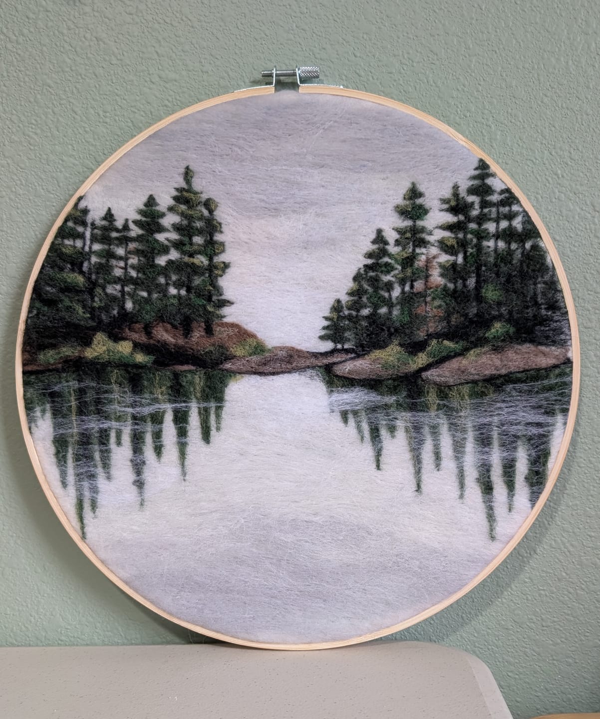 Customer photo review of Lake Reflections Needle Felting Kit