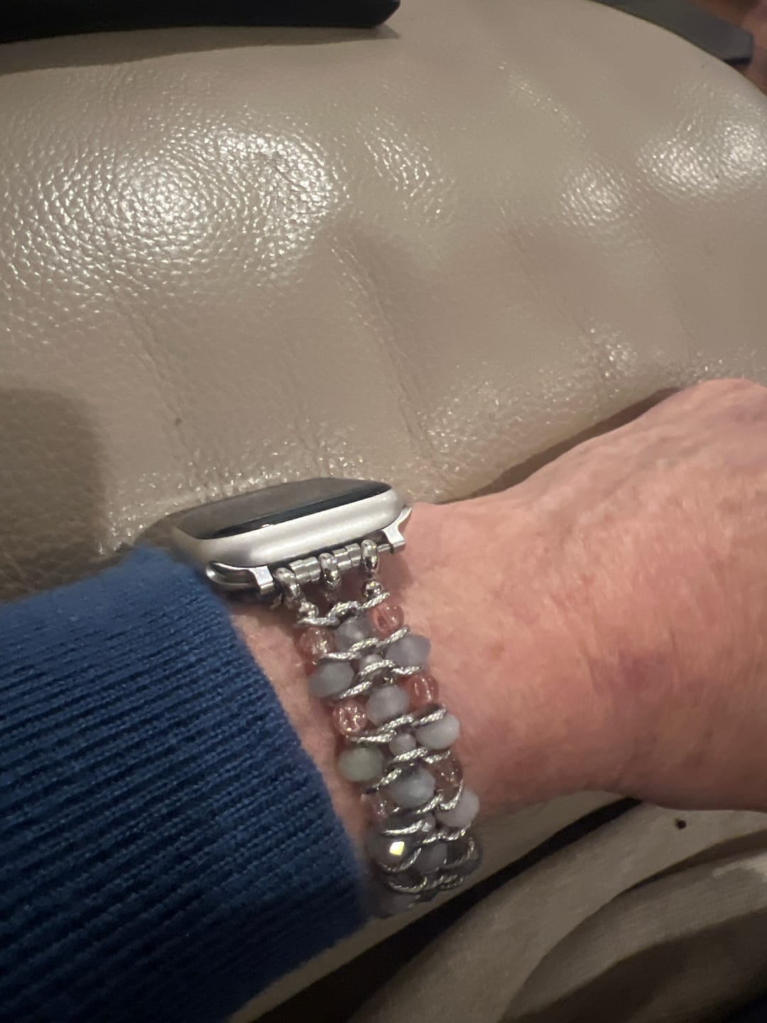 Customer photo review of Moonkissed Astral Glow Braided Apple Watch Strap