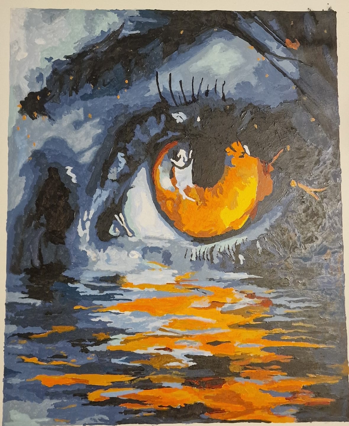 Customer photo review of Sorrowscape Eye II (Paint by Numbers)