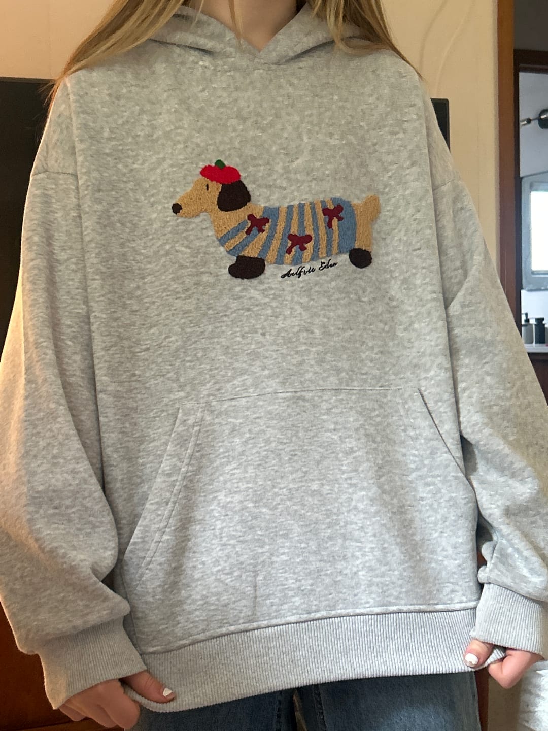 Customer photo review of Aelfric Eden Cartoon Dachshund Hoodie