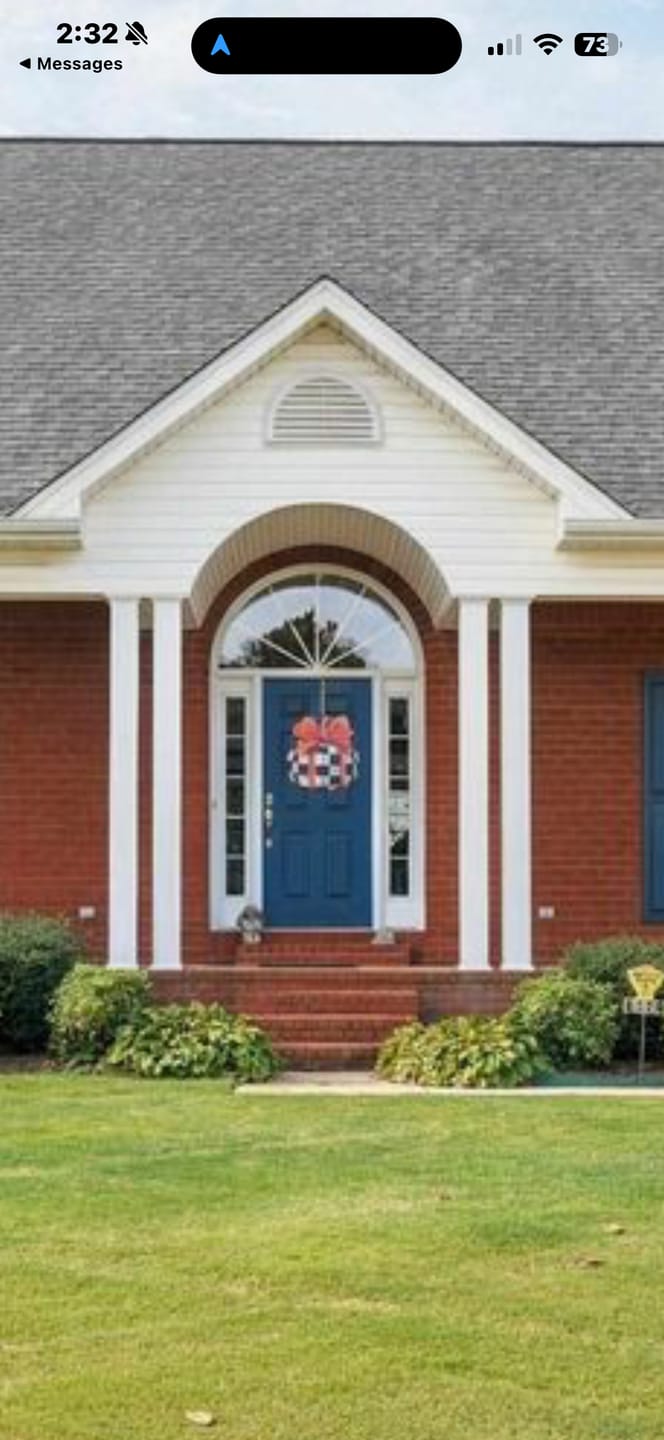 Customer photo review of Elegant Checkered Pumpkin Door Hanger