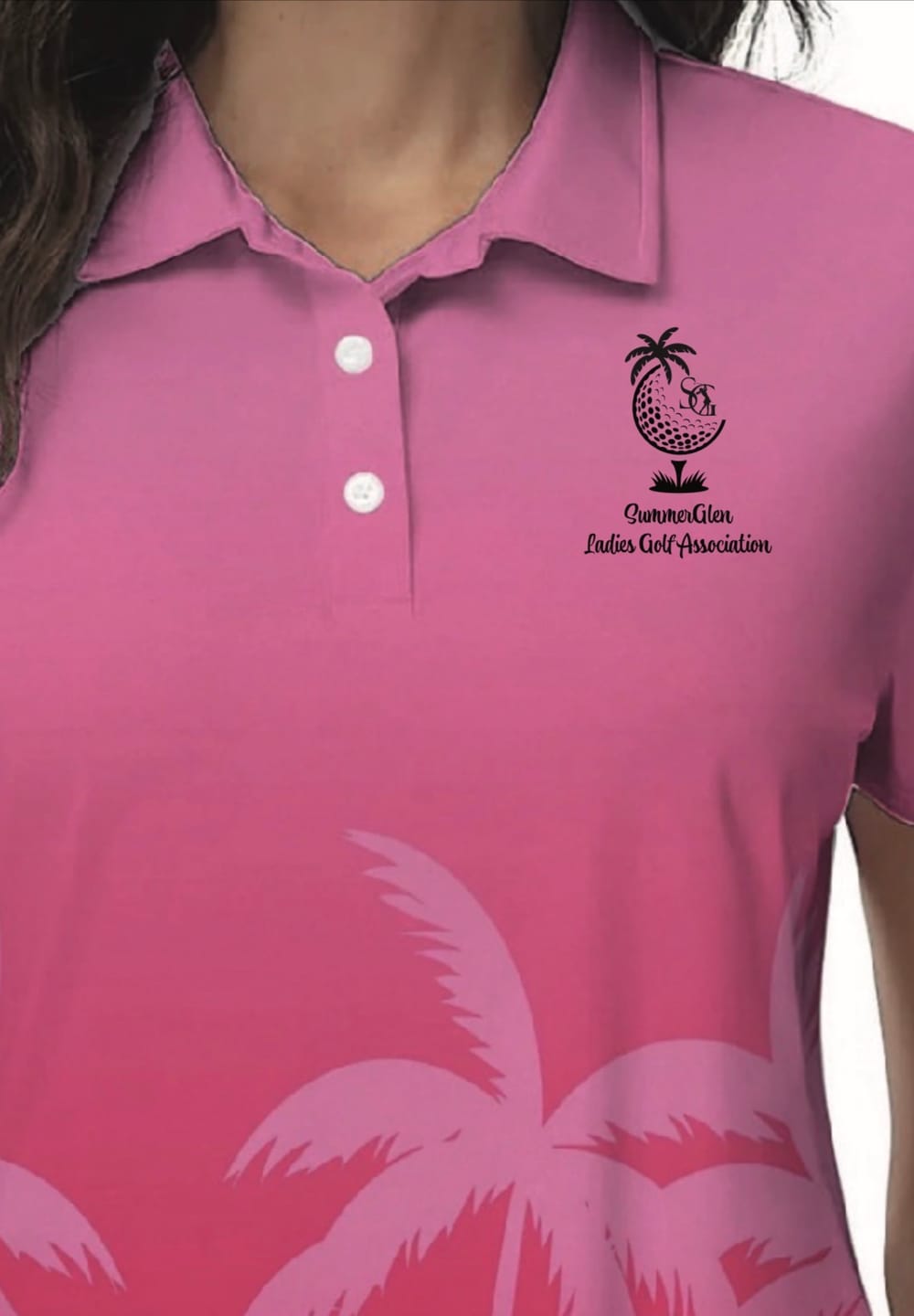 Customer photo review of pink palm-Women's golf Sleeveless shirt