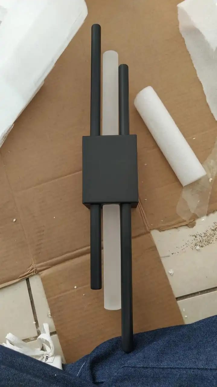 Customer photo review of Curved Wall Light for Bedside, Acrylic Diffuser Sconce