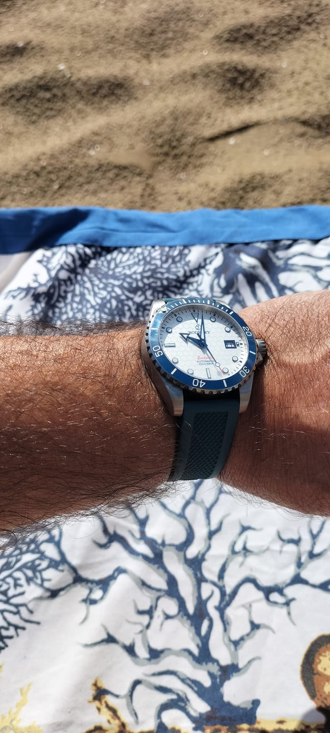 Customer photo review of SEATURTLE.OCEAN(TITANIUM) - Automatic Titanium Diver Watch | Arctic/Ti-bracelet