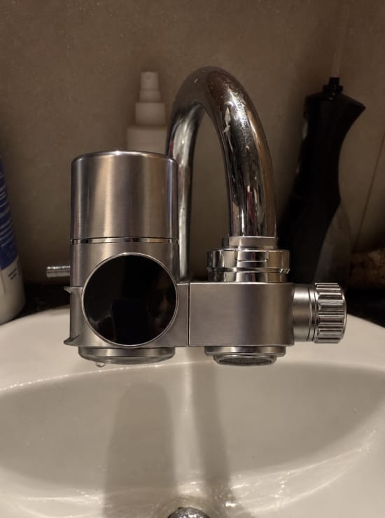 Customer photo review of PureGlow — The UV Faucet Filter for Clearer Skin