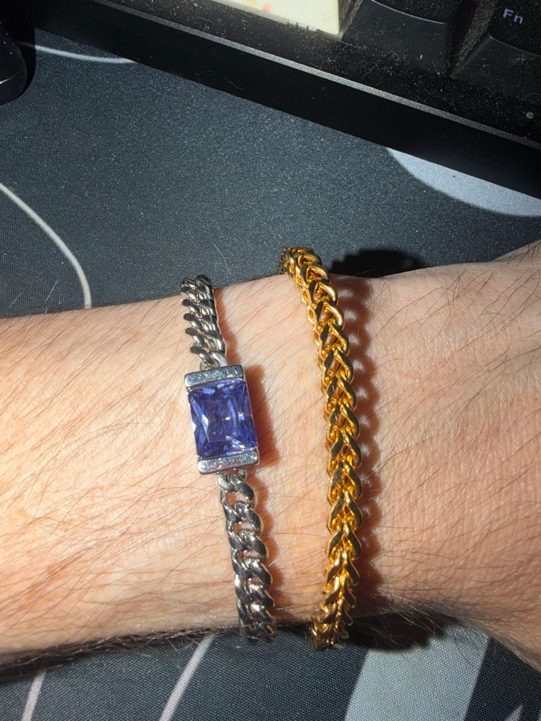 Customer photo review of Chip Bracelet - Tanzanite