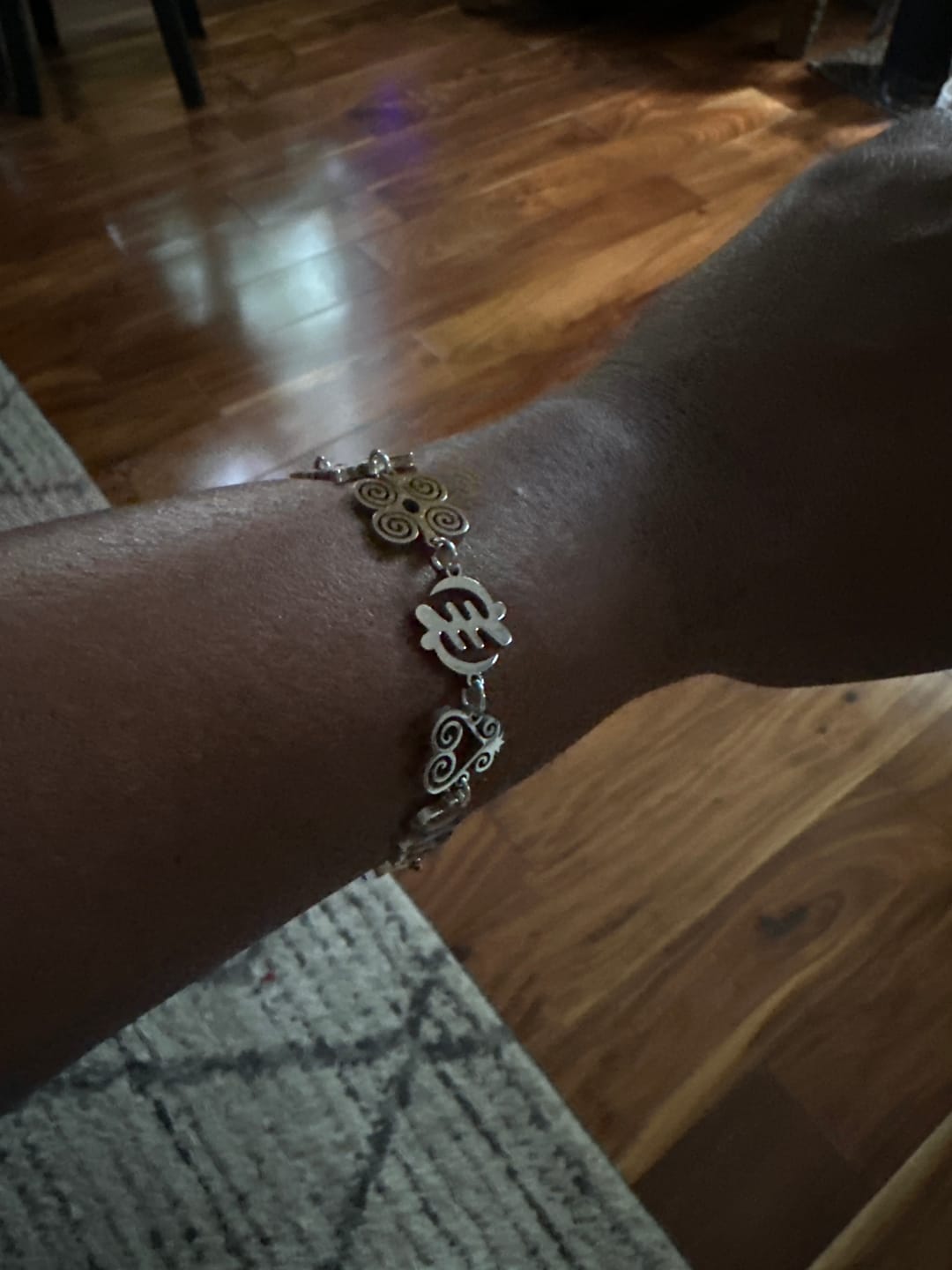 Customer photo review of Adinkra Legacy Bracelet™ — Gold / Silver