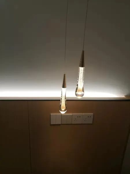 Customer photo review of Crystal Drop Pendant Light for Dining Table, 6 to 30 cm