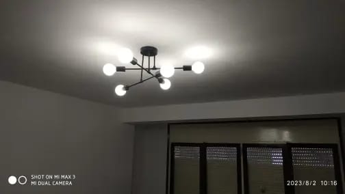 Customer photo review of Iron Ring Chandelier for Dining Table, 25 to 90 cm, Black