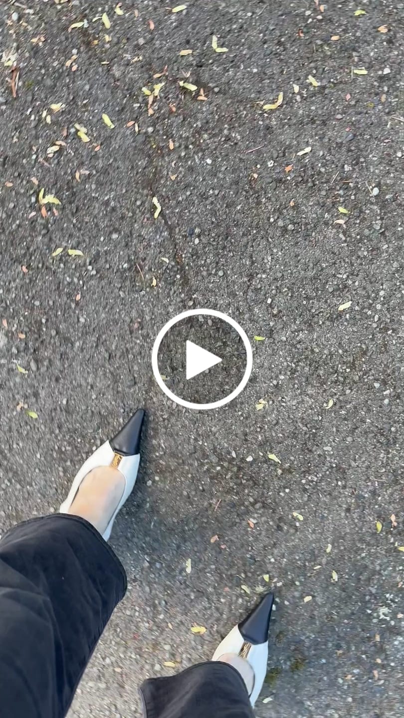 Customer video review of YSL 2026 Babylone Slingback Pump White Black Leather
