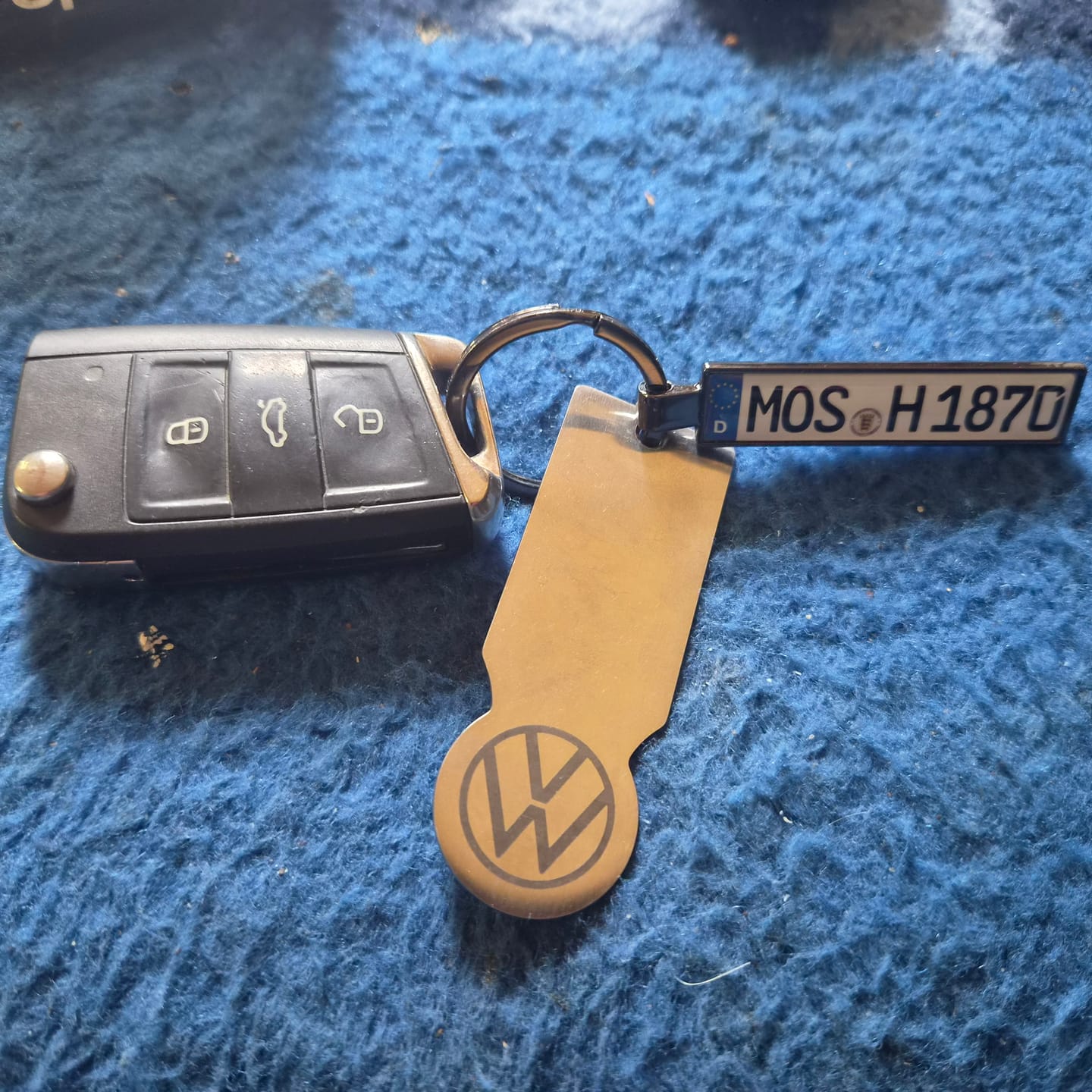 Customer photo review of Kennzeichen Schlüsselanhänger Mini Nummernschild Metall