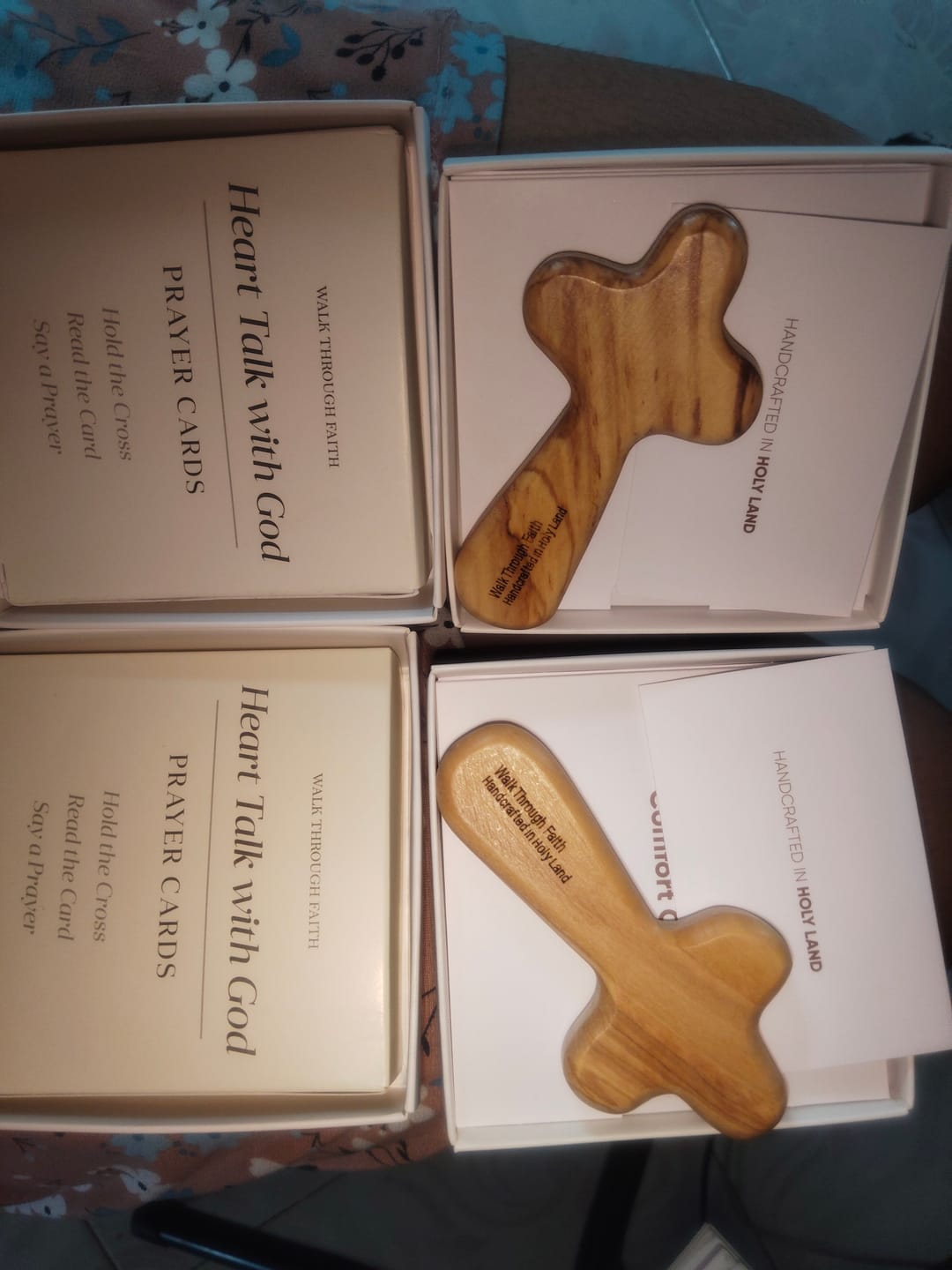 Customer photo review of Complete Comfort Cross Gift Set | Made in the Holy Land | Includes the Heart Talk with God™ Prayer Cards (Limited Time Only)