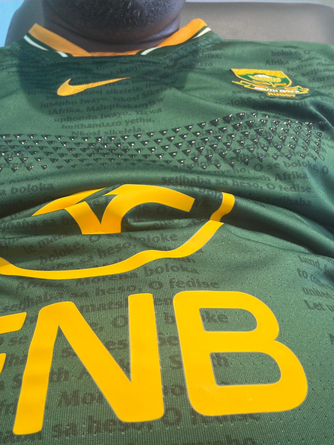 Customer photo review of Springboks Nike Men's 2026 RGR Authentic Jersey