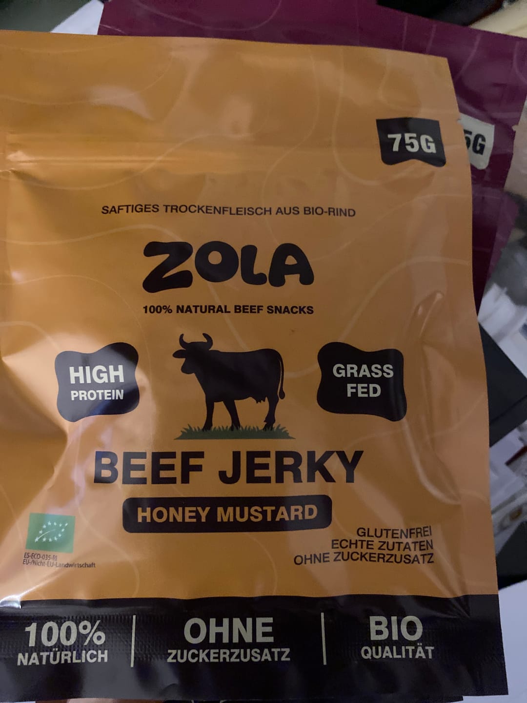 Customer photo review of Beef Jerky Honey Mustard BIO