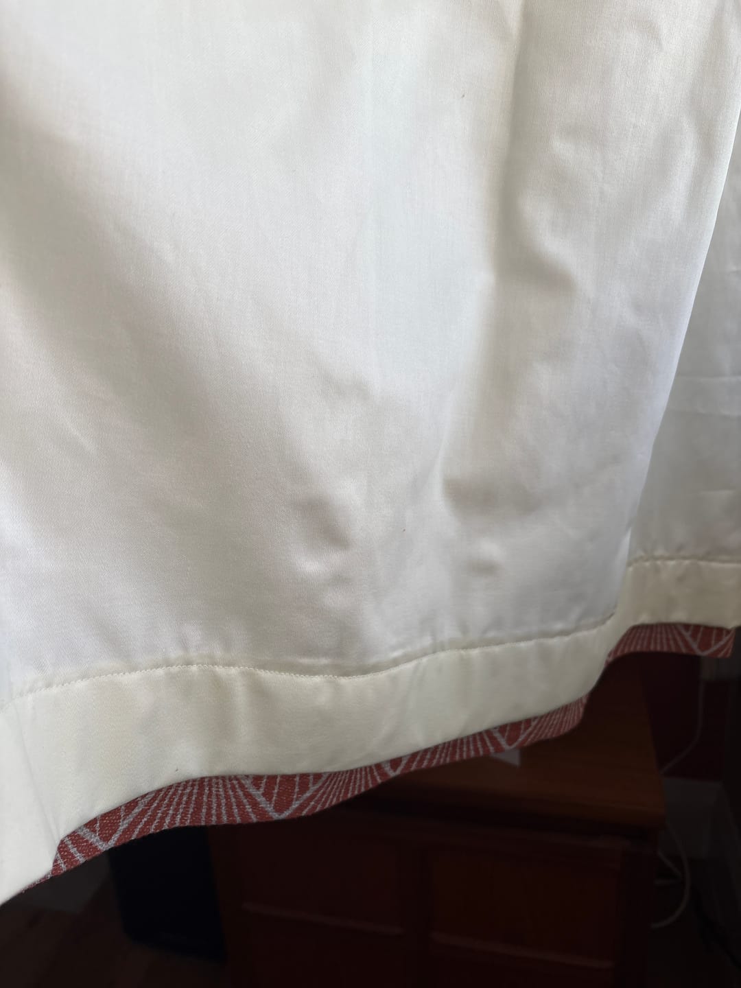 Customer photo review of Plain Curtain Lining Fabric