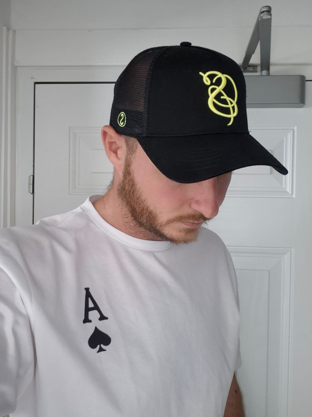 Customer photo review of S Trucker Cap - Black & Yellow