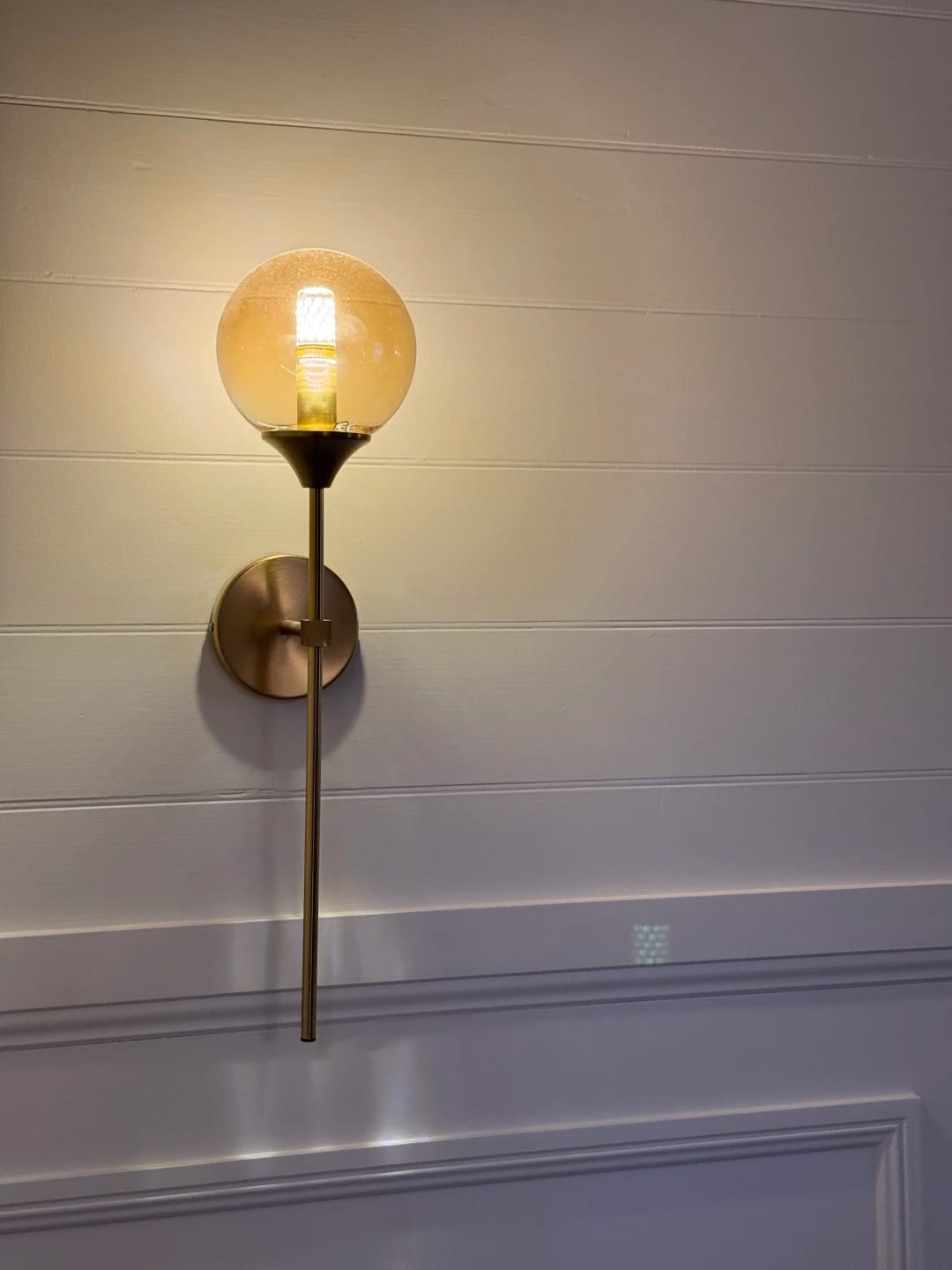 Customer photo review of Glass Wall Sconce for Hallway, Amber or Clear, 15 to 60 cm