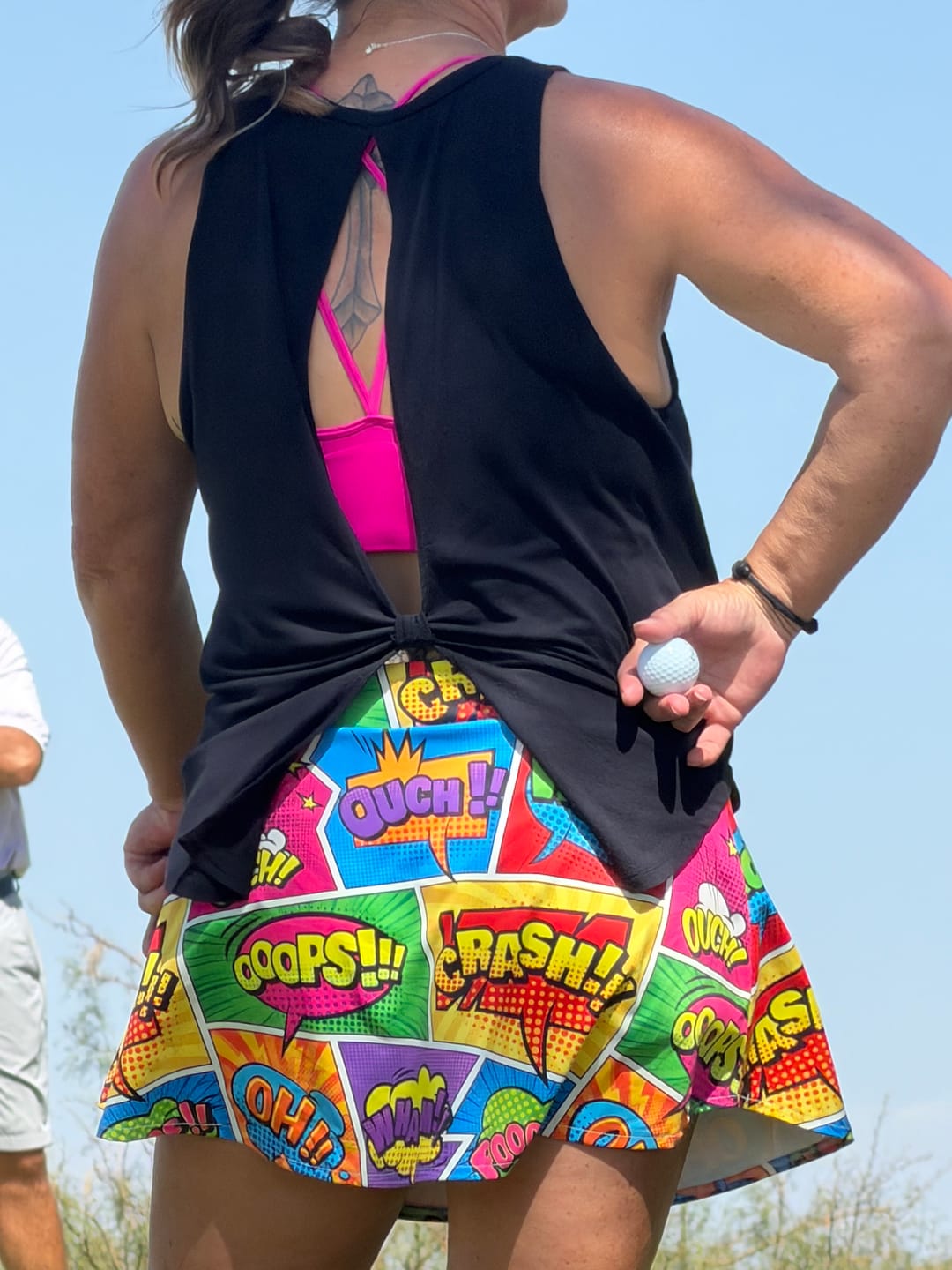 Customer photo review of Women's OUCH crash Golf Skirts Inner Shorts Pocket