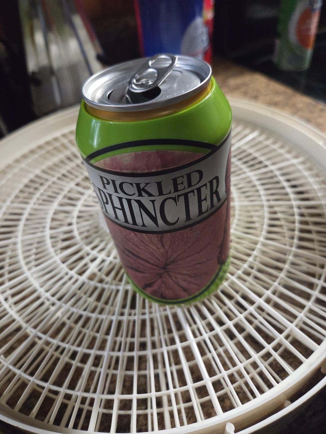 Customer photo review of Pickled Sphincter Beersy Silicone Sleeve Hide-a-Beer Can Cooler