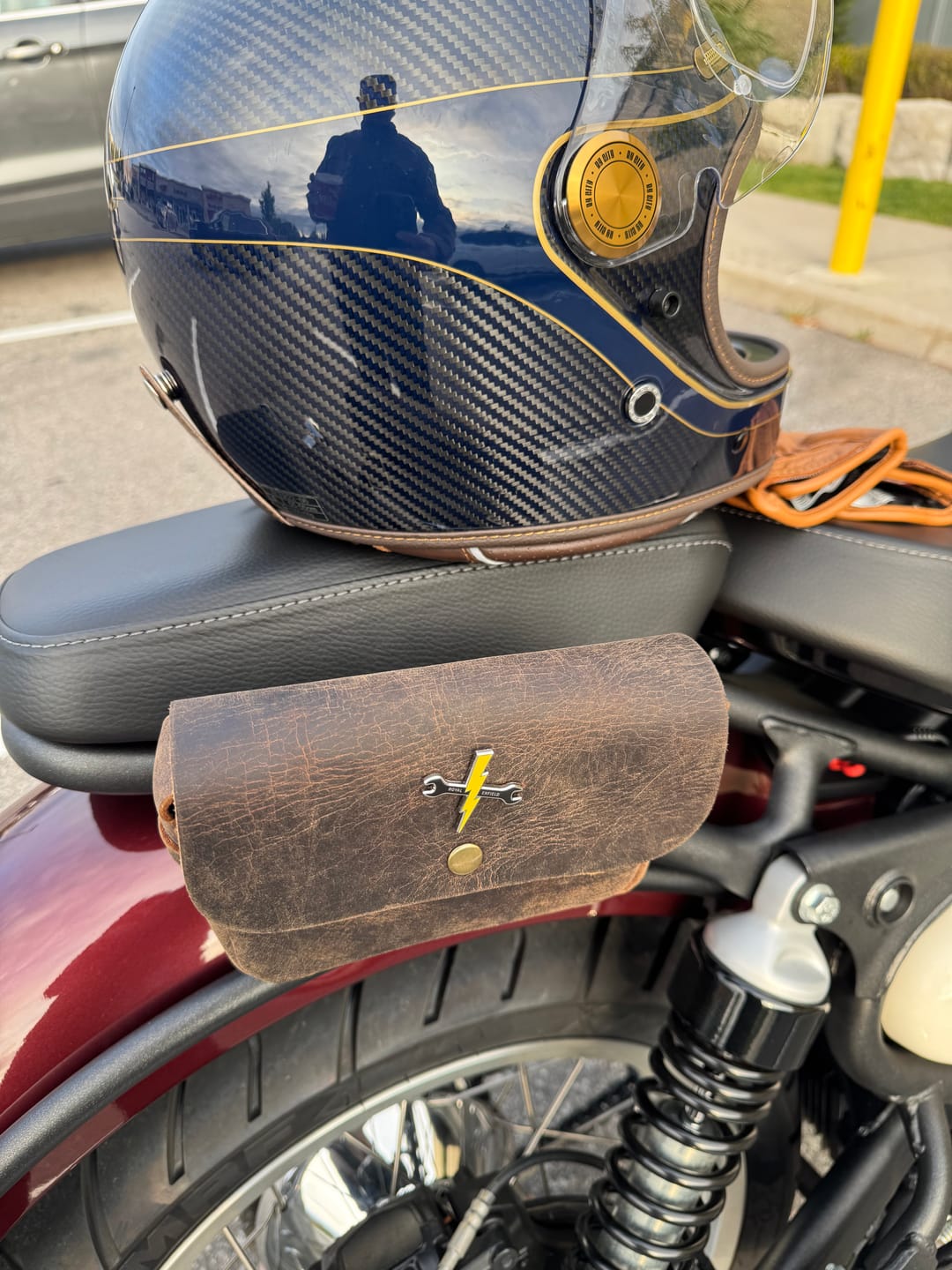 Customer photo review of sidekick moto pouch