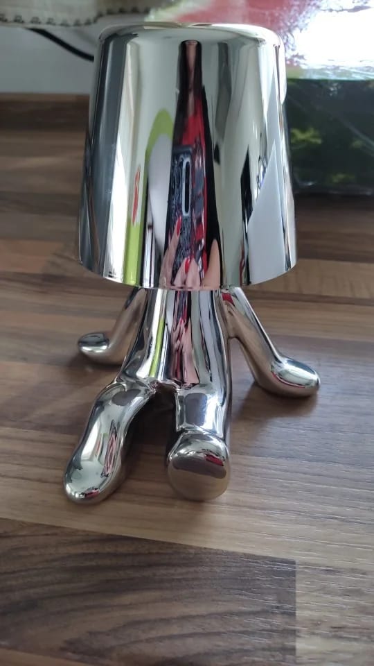 Customer photo review of Figurine Table Lamp for Bedside, Gold, Touch Dimming, 19 cm