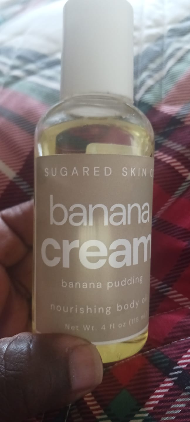 Customer photo review of Banana Cream Body Oil