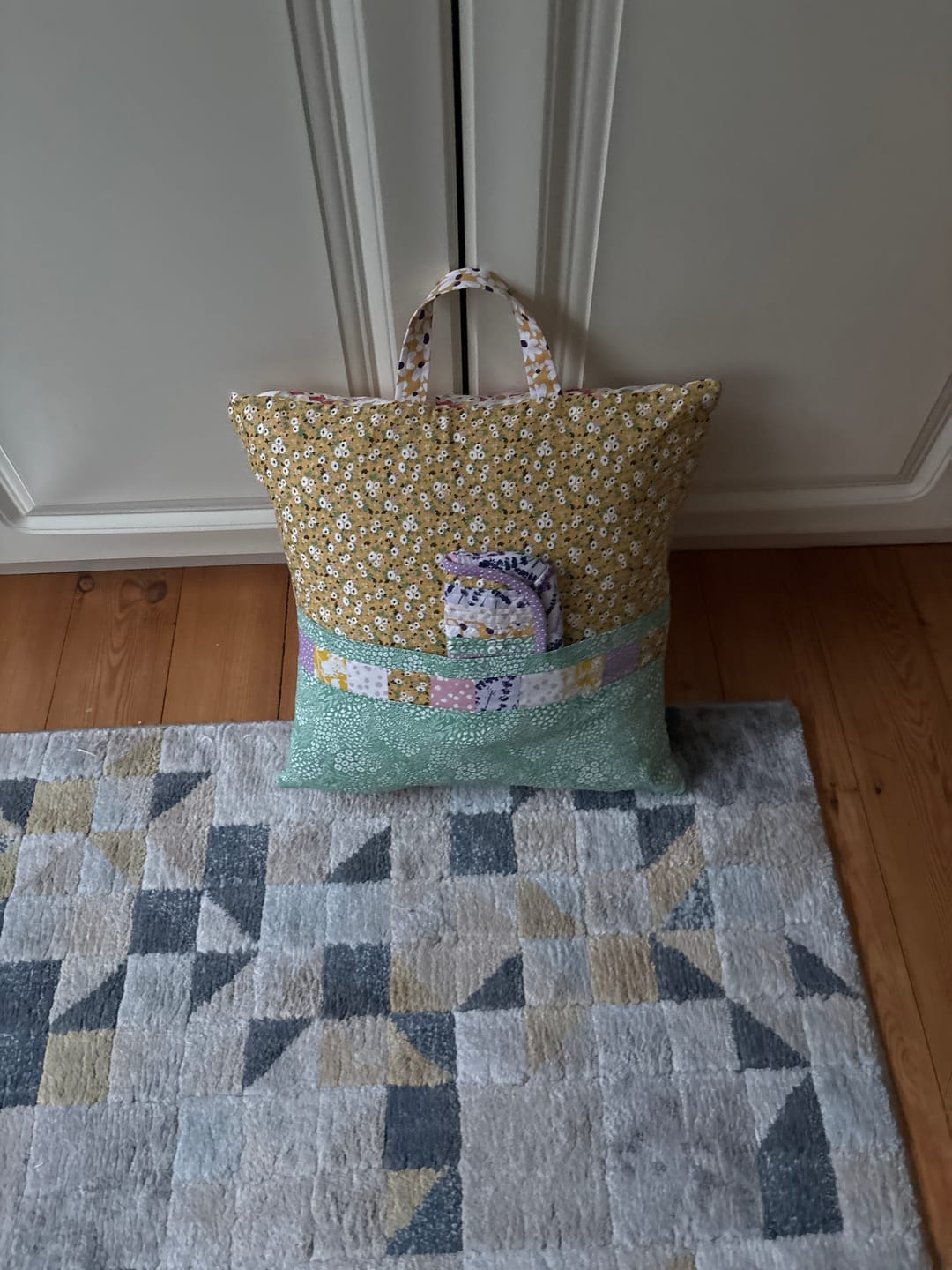 Customer photo review of 14 Downloadable PDF Baby Quilt Patterns Bundle | Toys, Sleeping Bags, Organizers and more