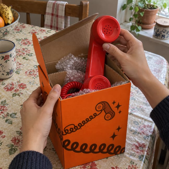 Customer photo review of Retro Ring™ Phone Handset