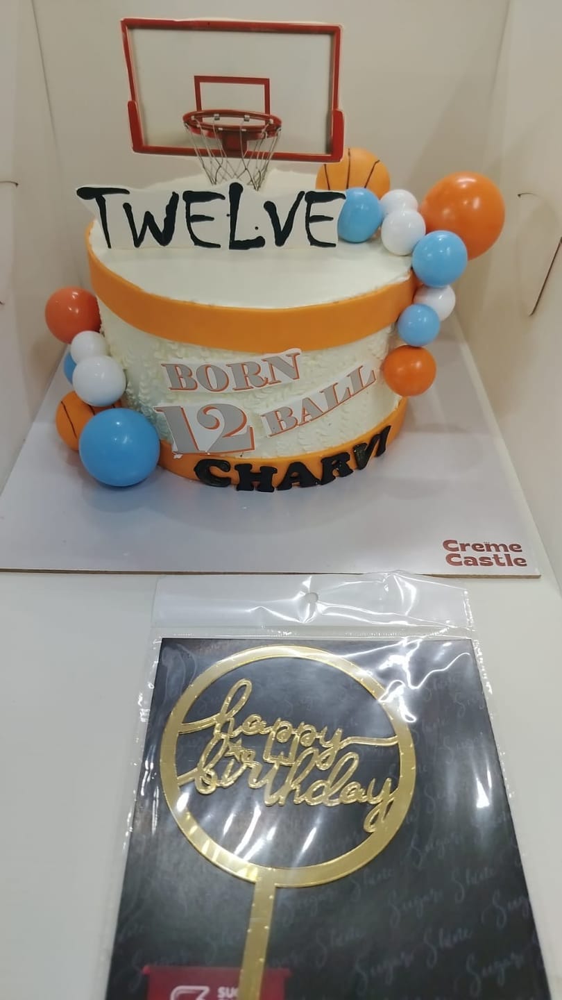 Customer photo review of Born 8 Ball Basketball Cake