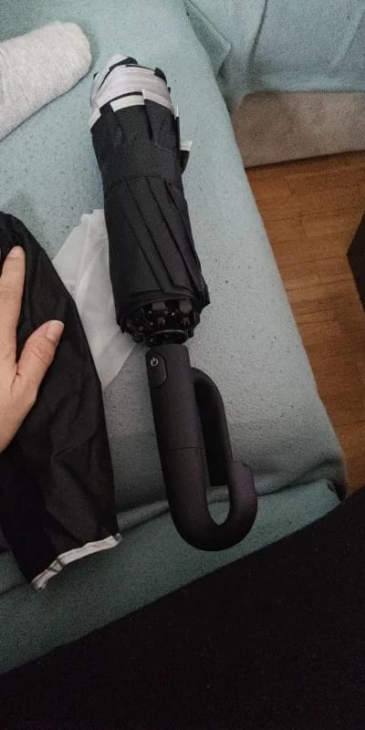 Customer photo review of Automatic Reverse Folding Umbrella with Windproof Frame and Reflective Stripe