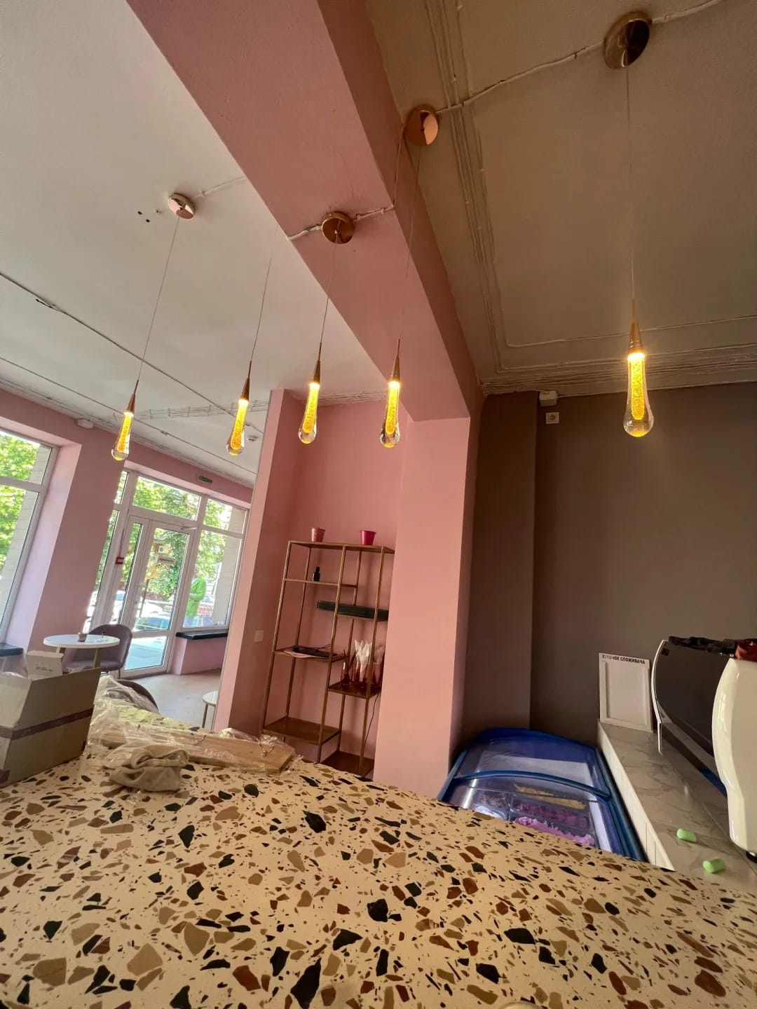 Customer photo review of Crystal Drop Pendant Light for Dining Table, 6 to 30 cm