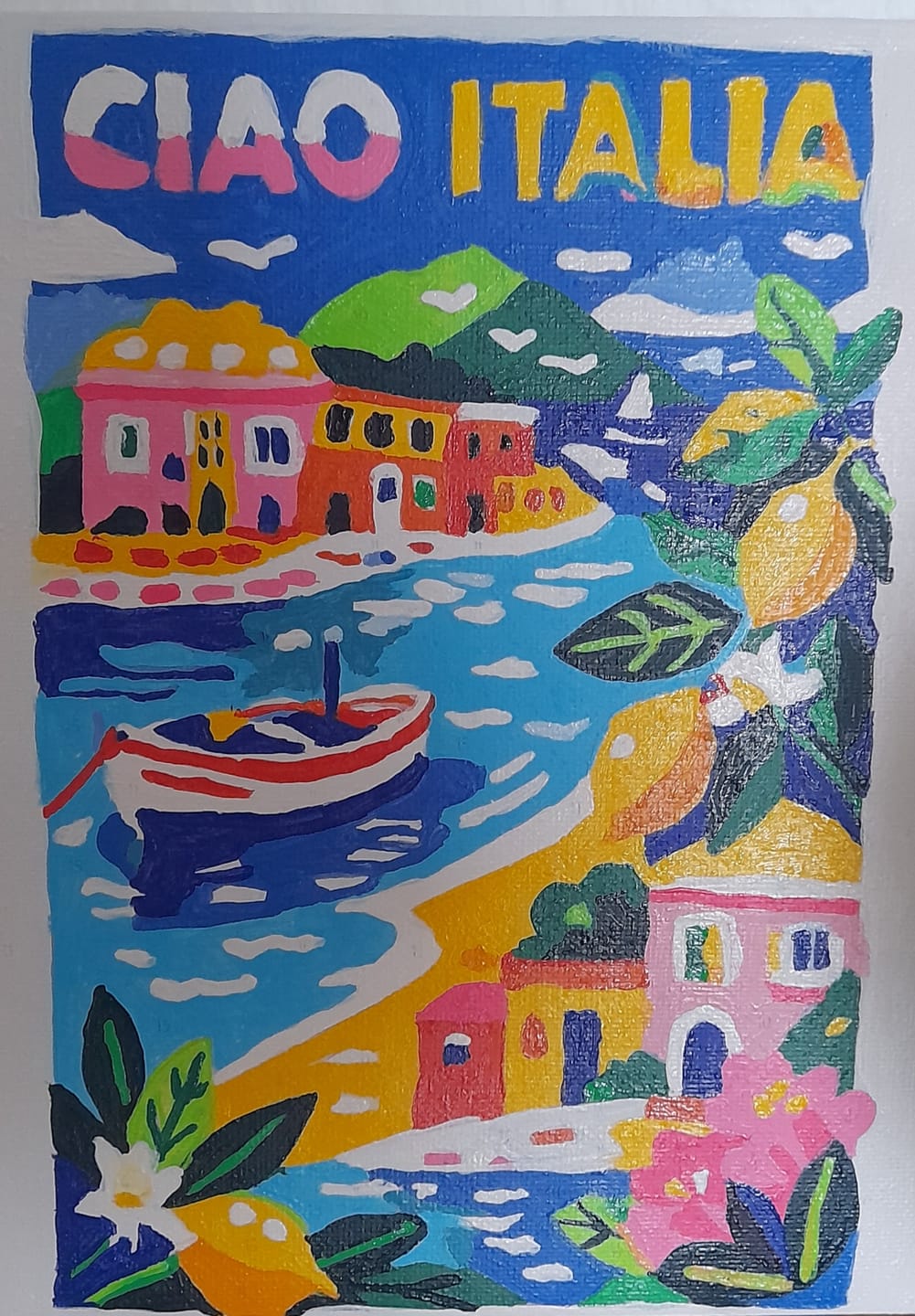 Customer photo review of 4 Mini-Gemälde | Ciao Italia Set