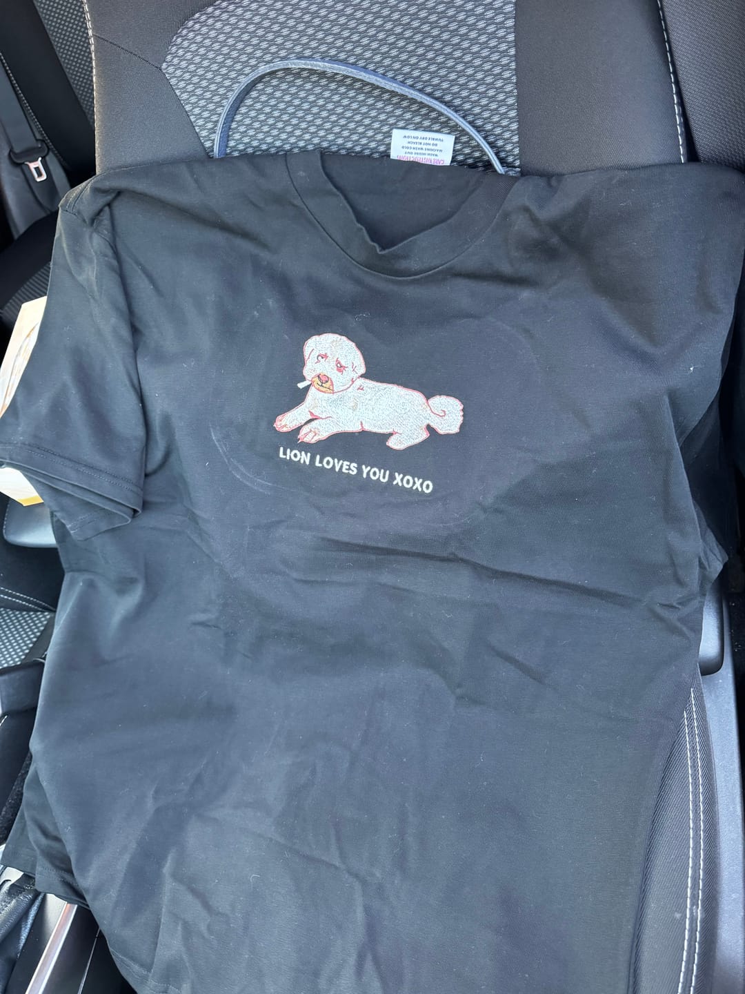 Customer photo review of CUSTOM Men's Heavyweight Kid's Drawing T-Shirt