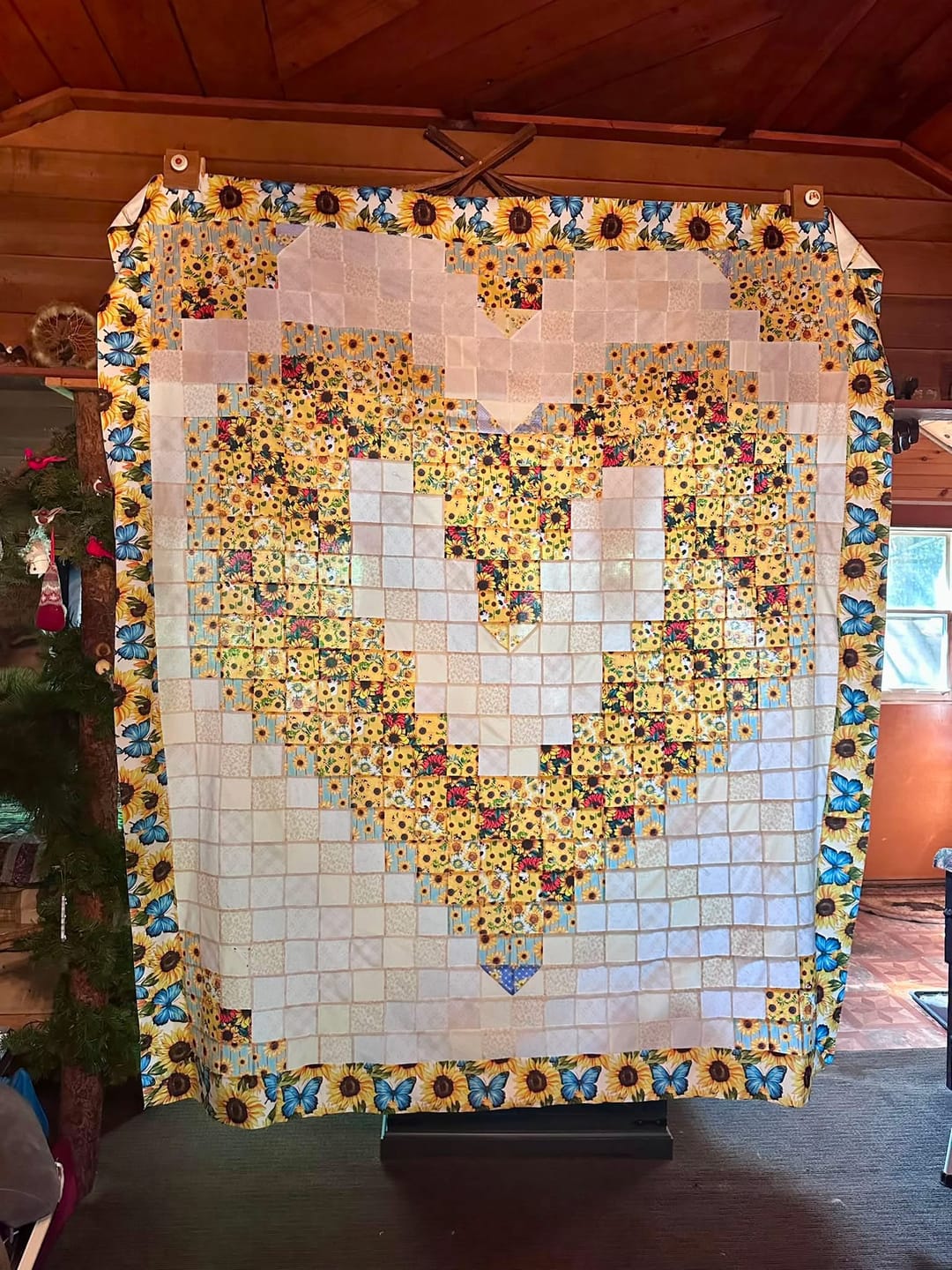 Customer photo review of Calico Cat in Sunflower Field Fabric