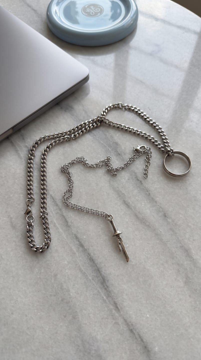 Customer photo review of "Inverted Spear" Necklace