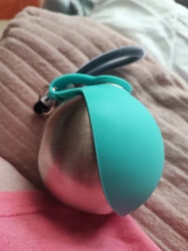 Customer photo review of 2-In-1 Portable Dog Water Bottle