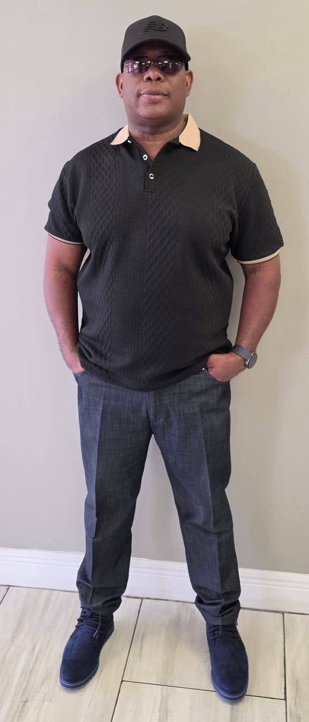 Customer photo review of Geometry Jacquard Polo