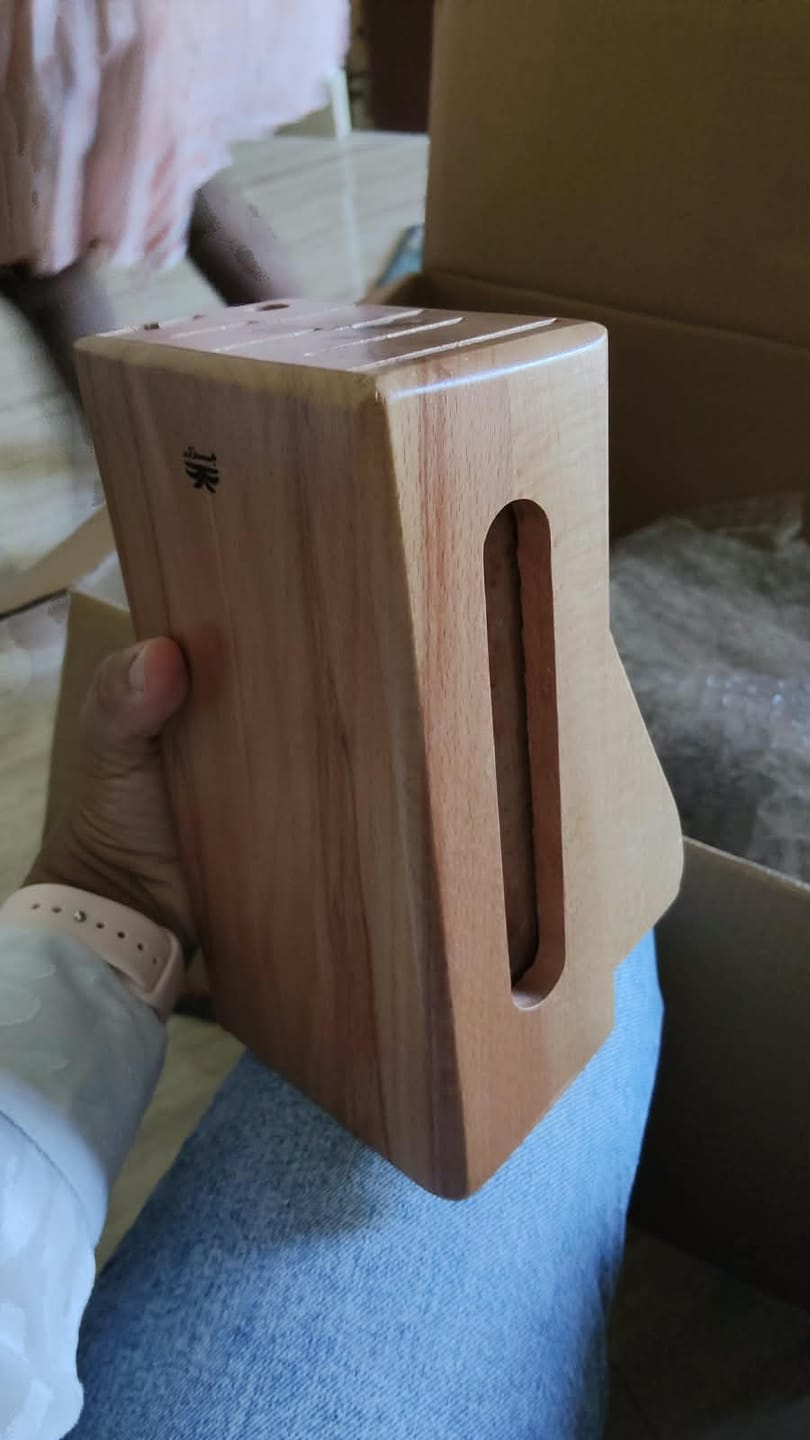 Customer photo review of Wooden Knife Holder