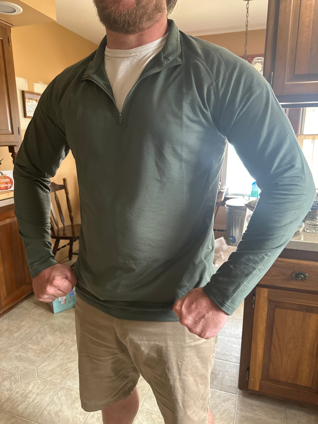 Customer photo review of Performance Airknit Fitted Quarter Zip